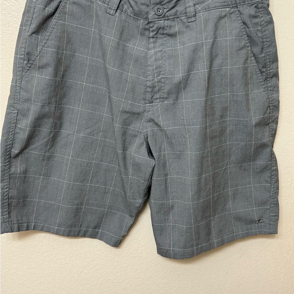 Gray Flat Front Casual Shorts